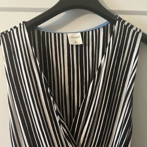 Soma Monochrome Striped V-Neck Dress